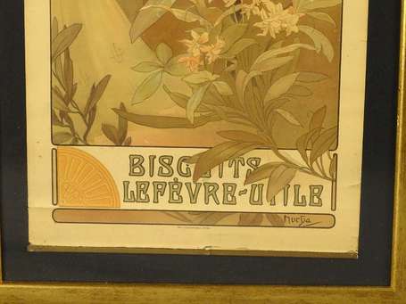 MUCHA Alfons (1860-1939) - « Flirt » Biscuits 