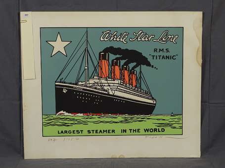 Floc'h : grande sérigraphie signée White Star Line