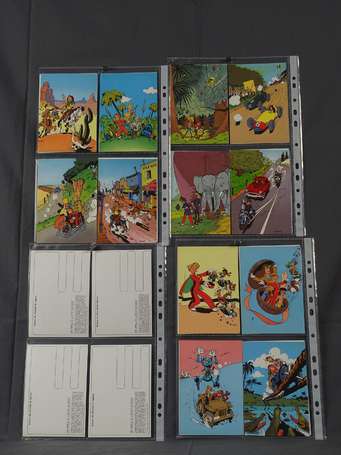 Franquin : Spirou ; ensemble complet des 76 cartes