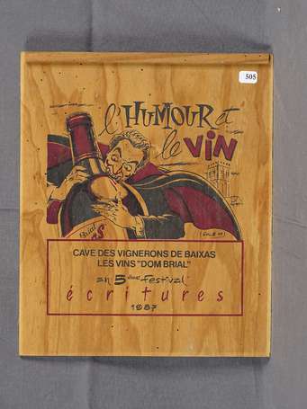 Solé : Les Vins « Dom Brial » ; couvercle en bois 