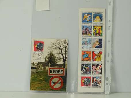 Collectif : 2 carnets de timbres et une carte 