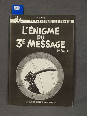 Hergé : album pastiche L'Enigme du 3e message 1ere