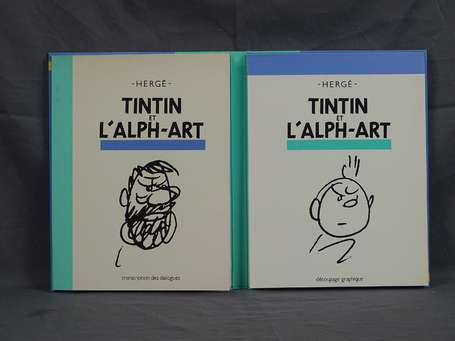 Hergé : Tintin ; Tintin et l'Alph-Art en édition 