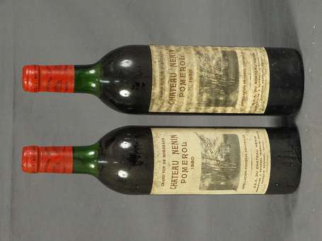 2 Bts  Château Nenin, Pomerol, 1980 ES Niveau 8,2 