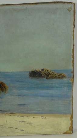 LEROY Henri (1851) - Bord de mer. Huile sur toile,
