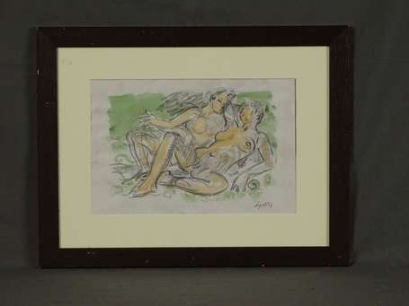 LE PELTIER Robert (1913-1996) - Nus. Dessin 