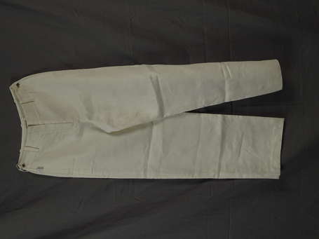 HERMES - Pantalon évasé en lin blanc, la doublure 