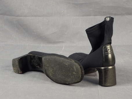 GUCCI - Bottines chaussettes en nylon et cuir 
