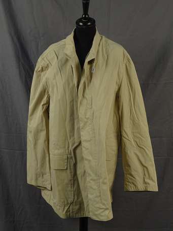 HERMES - Veste mi-longue homme mastic en toile de 