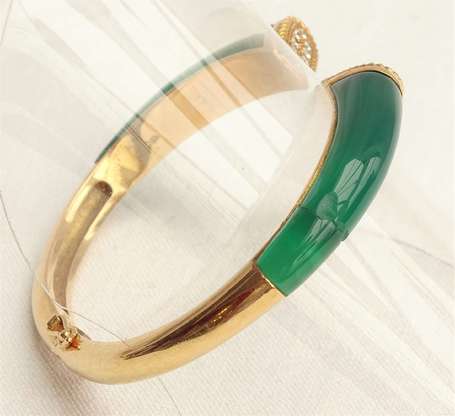 Bracelet demi-jonc en or jaune 18K (750°/00) et 