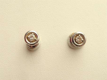 Boucles d'oreilles en or gris 18K (750°/00) 