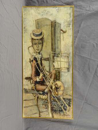 DUCROT ROGER 1934- TROMBONE Huile sur toile, 