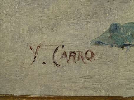CARRO Yvonne (1895-1946) - Bouquet de roses. Huile