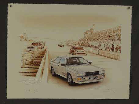 BRUERE francois Xxé S. Audi Quatrro. Lithographie 