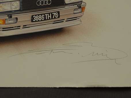 BRUERE francois Xxé S. Audi Quatrro. Lithographie 