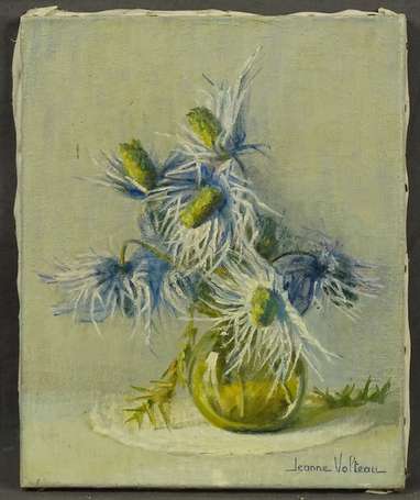 VOLTEAU Jeanne (1912-1996) - Bouquet de chardons. 