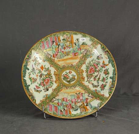 CANTON - Plat en porcelaine D. 30 cm