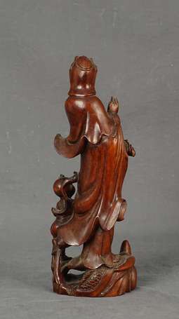 TRAVAIL ASIATIQUE - Guanyin et enfant debout sur 