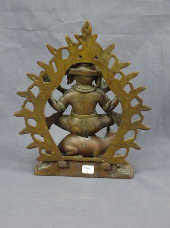 INDE - Ganesh. Sujet en bronze à tête d'éléphant à