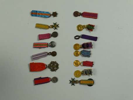 Mini-lot de 15 médailles civiles (reconnaissance)