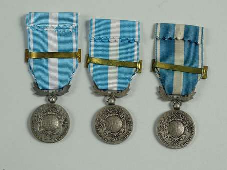 Mil - Trois médailles de l'Outre-mer, Yougo, 