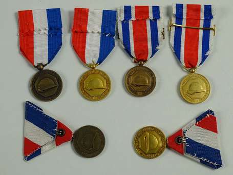 Mil - 6 médailles sous officiers de reserve
