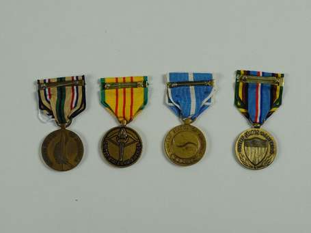 ETR - Etats Unis - 4 médailles commémoratives 