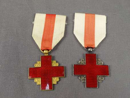 France - 2 médailles croix rouge