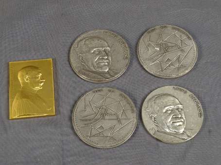 Médaille de table - 4 plaques Louis Armand 1971 on