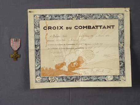 Mil - Diplôme de la croix du combattant pour les 