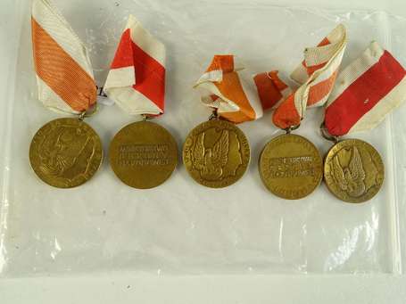 Mil - Pologne - 5 médailles OBRONY