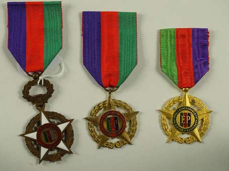 Civ - Trois médailles de la société national de 