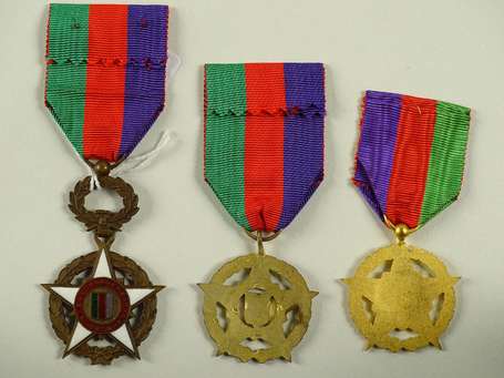 Civ - Trois médailles de la société national de 