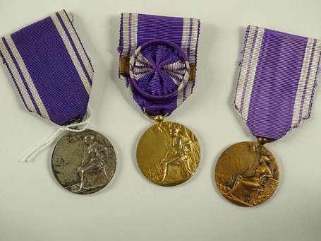 Civ - Trois médailles d'honneur du service 