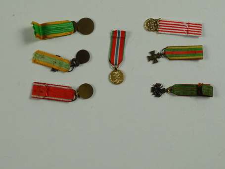 Mini-lot de 7 médailles militaires 14-18 dont 
