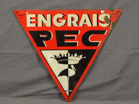 ENGRAIS PEC : Plaque émaillée triangulaire. 