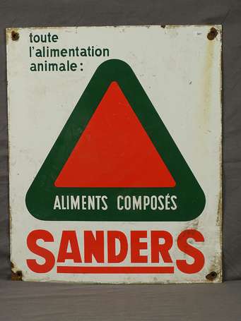 SANDERS Aliments Composés : Plaque émaillée. 50 x 