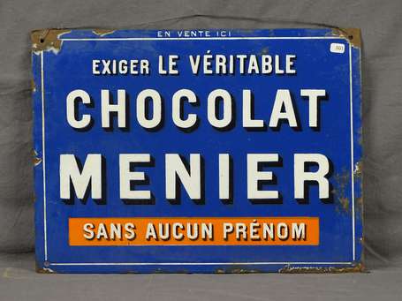 CHOCOLAT MENIER « Sans Aucun Prénom » : Plaque 