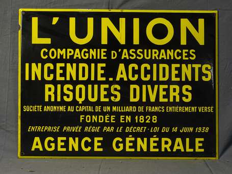 L'UNION Compagnie d'Assurances : 2 Plaques 