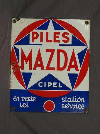 PILES MAZDA Cipel « Station-Service » : Plaque 