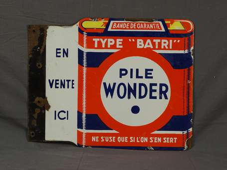 PILE WONDER « Type « Batri » : Plaque émaillée 
