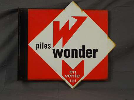 PILES WONDER : Plaque émaillée double-face à 