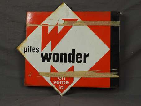 PILES WONDER : Plaque émaillée double-face à 