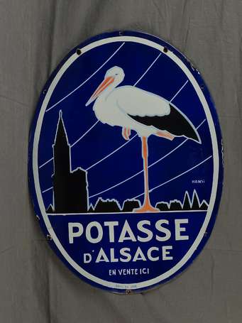 POTASSE D'ALSACE : Plaque émaillée illustrée de la