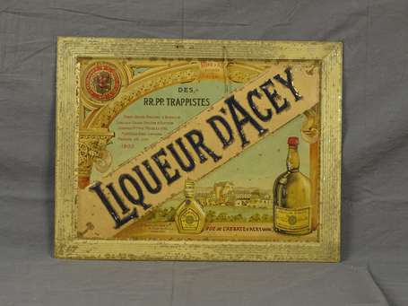 LIQUEUR D'ACEY : Tôle lithographiée embossée. 