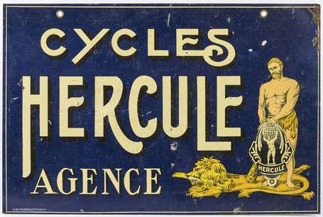 CYCLES HERCULE : Tôle lithographiée double-face à 