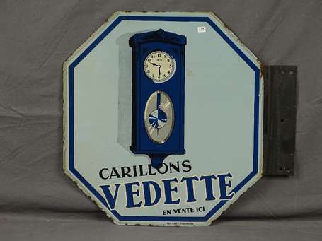 CARILLONS VEDETTE : Plaque émaillée octogonale 