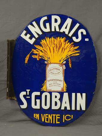 ENGRAIS ST-GOBAIN : Plaque émaillée ovale 