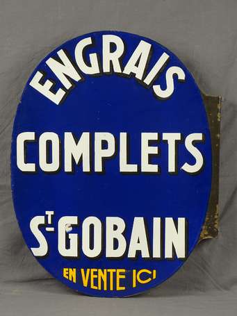 ENGRAIS ST-GOBAIN : Plaque émaillée ovale 