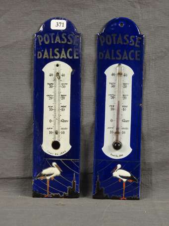 POTASSE D'ALSACE : Thermomètre émaillé illustré de